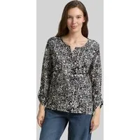 TOM TAILOR T-Shirt T-Shirt Henley Blusenshirt mit Muster