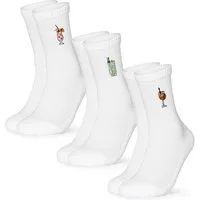 OCCULTO Basicsocken Damen & Herren Motiv Tennissocken 3er Pack (Modell: Robin) (3-Paar)