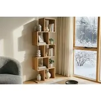 riess-ambiente Standregal MAKASSAR 150cm beige cream finish - Massivholz, 5 offene Würfelfächer, Einzelartikel 1-tlg., Möbelstück mit Cube-Design - ideal für Wohnzimmer, Schlafzimmer & Flur