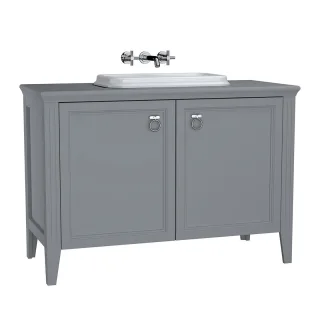 VitrA Valarte Set 118 cm Einbauwaschtisch + Waschtischunterschrank 2 Türen Grau Matt,62175 62175