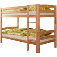 Ticaa Etagenbett Etagenbett "Lupo" Buche Natur