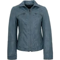 7eleven Lederjacke Vinca 7eleven - Damen Lederjacke Lammnappa hellblau