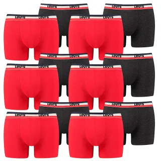 12er Pack Herren Levis SPRTSWR LOGO BOXER BRIEF Boxershorts Unterwäsche Pants