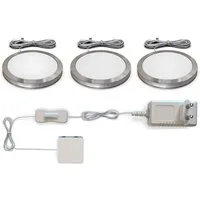 B.K.Licht LED Unterbauleuchte LED Deckenleuchte schwenkbar 3 x 8W 800lm 3.000K - BKL1106, LED fest integriert, Warmweiß, schwenkbar modern Chrom IP20 3-flammig