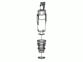 Schell Ablaufventil inkl. Bodenventil für Schell Unterputzspülkasten 032730099