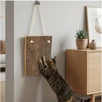 Kork-Deko.de Kratzbrett Kratzbrett für Katzen aus Naturkork, 40 x 30 cm, Wand Aufhängung