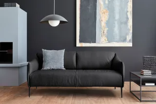 W.SCHILLIG 2,5-Sitzer "sally" mit Metallfüßen in Schwarz pulverbeschichtet, Breite 194 cm