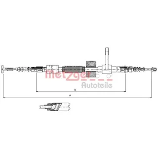 Metzger Handbremsseil hinten links Alfa Romeo 156 Gt