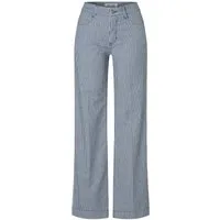 MAC 5-Pocket-Jeans blau,Freizeit,Baumwolle,Gestreift,Wide Leg,Mittel