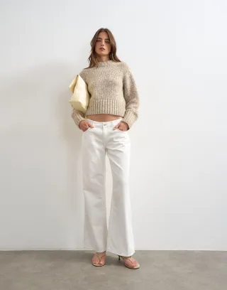 topshop - TSFIONA KNITTED BOXY JUMPER KNT Grau - Gr. - S