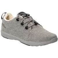 Jack Wolfskin Sneaker Spirit Wool Low (leichte, flexible Sohle) grau Damen Wanderschuh