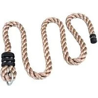 Loggyland Kletterseil Kletterseil 2/3/4 m lang, Seildurchmesser 26 mm (geeignet für Indoor und Outdoor), mit Befestigungsring aus verzinktem Stahl
