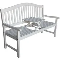 Sedex Gartenbank Sedex Gartenbank Bank mit Tischablage 3-Sitzer Parkbank Utah, Massivholz