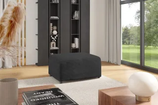Polsterhocker Designerhocker Hocker MEGAN in Stoff Poso Dunkelgrau
