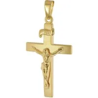 trendor Kettenanhänger Kreuz-925 Silber Vergoldet 24 mm