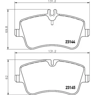 Hella Bremsbel?ge vorne Mercedes C-Klasse Clc-Klasse Clk Slk 8DB355018-331