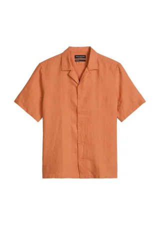 Marc OPolo Casual - Kurzarm-Hemd regular Faded Coral - Gr. - XL