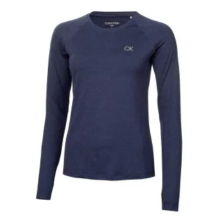 Calvin Klein - T-Shirt für Damen, Langärmlig (Marineblau Marl)
