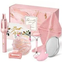 Fine Life Pro Geschenkbox 8-tlg. Pflegeset für Damen – Beauty-Geschenkbox, mit automatischem Lockenstab, ideal zum Geburtstag & Muttertag