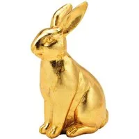 matches21 HOME & HOBBY Dekofigur Osterhase Hase Osterdeko Deko Figur Ostern Polyresin gold 16 cm (1 St)