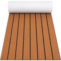 Clanmacy Bodenmatte Teak EVA Schaum Marine Teak Bodenbelag Matte Deck Teppich 240x45cm
