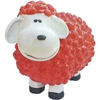 Fachhandel Plus Tierfigur Deko Schaf mittel Gartenfigur Schaf Bunte Schafe für den Garten (1 St), Farbenfrohe Gartenfigur