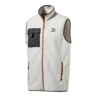 Puma XTG Trail Fleece Full Reißverschluss Weißer Taschen -Gilet 596728 64