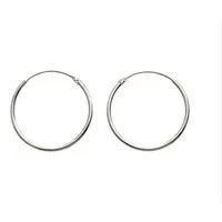 Westernlifestyle Paar Creolen Silver Circle Creolen 925 Sterling Silber