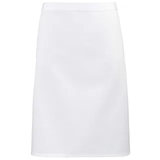 Premier Ladies/Womens Mid-Length Apron (2er-Pack) (Weiß)