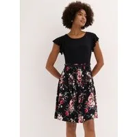 bonprix Jerseykleid femininer Schnitt, aus Viskose und Elasthan, mit kurzem Arm