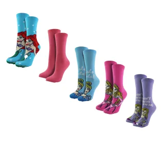 5 Paar Prinzessin Socken für Frauen | Casual niedlich lustig Neuheit Disney Socken | Disney Geschenke - Prinzessin