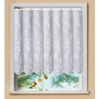 Stickereien Plauen Scheibengardine Scheibengardine Modena (1 St), Stangendurchzug, Polyester, echte Plauener Stickerei