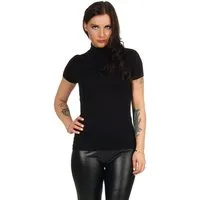 Mellice Rollkragenshirt Damen Kurzarm Rollkragen Shirt