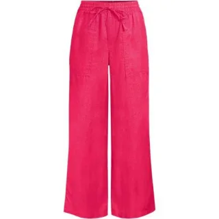 Weite 7/8-Leinenhose mit Dehnbund für Damen, Damen, size: regular, Blau, Leinen, by Lands' End