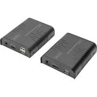 Full HD HDMI KVM IP Extender Set, KVM-Switch schwarz, Full HD, 120m