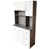 HTI-Living Hochschrank Küchenschrank Beton/Weiß Blanca (Stück, 1-St., 1 Schrank) Küchenbuffet