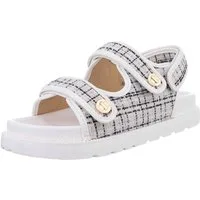 Ital-Design Moderne Sandalen für Damen – Komfort & Stil Riemchensandalette (89322999) Flach Plateausandaletten in Weiß