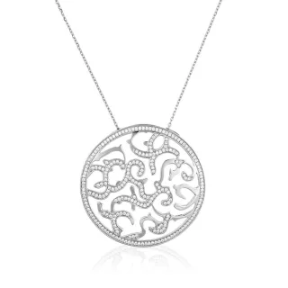 Orphelia Damen-Kette aus 925er Sterlingsilber mit Anhänger – Silber ZH-4881