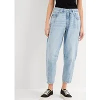 bonprix Loose-fit-Jeans lockere Passform, voluminöses, gerundetes Bein, fester Baumwoll-Denim