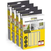 EASYmaxx Insektenschutz-Fensterrahmen Insektenschutzgitter 110 x 130 cm mit Magnetbefestigung,  4er Set, (4-St), Schutz gegen Mücken, Fliegen, Wespen etc. magnetisch leicht anbringbar