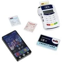 PoS Terminal und Smartphone, Kaufladen