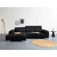 COTTA Ecksofa Orion L-Form, B: 307 cm, 2x Kopfteilverstellung & 3 Nierenkissen