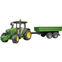 Bruder® Spielzeug-Traktor John Deere 5115M mit Bordwandanhänger 45 cm (02108), Made in Europe