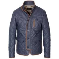 Lolus Lederjacke Clay Hochwertige und elegante Herren Stepp Lederjacke aus Lammnappa Leder