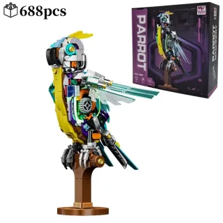 MJ 13052 LED Mechanical Parrot 13055 Mechanical Mantis 13058 Half-Split Frog DIY Technical Creative Assembled Building B