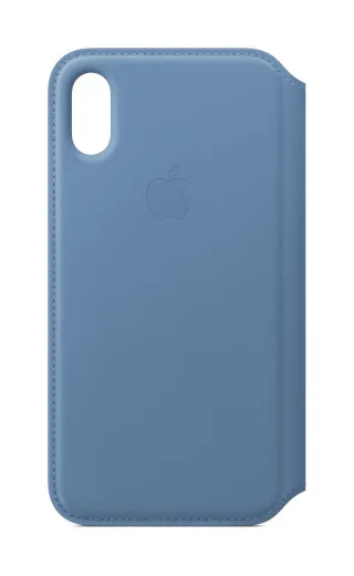 Apple Leder Folio (für iPhone XS) - Kornblume