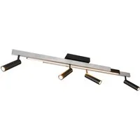 TRIO Leuchten LED Deckenleuchte ZENO ausziehbare LED Deckenlampe mit 4 verstellbaren Spots dimmbar CCT, getrennt schaltbar, LED fest integriert, warmweiß - kaltweiß, getrennt schaltbare Spots, Lichtfarbe einstellbar inkl Fernbedienung