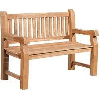 CLP Gartenbank Teakbank Jackson V2 (1er), aus wetterfestem Teakholz, mit Rückenlehne