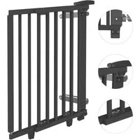 Geuther Treppenschutzgitter Oris zum Bohren 67-135 cm Schwarz, Für Erwachsene leicht zu öffnen