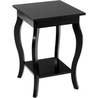 COSTWAY Nachttisch (1-St), mit Ablage, 2 Ebene Beistelltisch Holz, 40x40x60cm